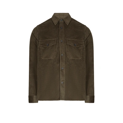 Editions 102 Corduroy Shirt In Kaki