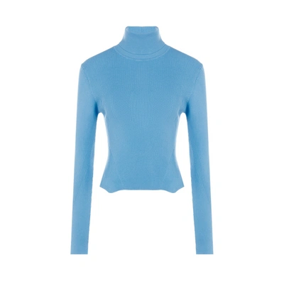 Remain Birger Christensen Short Turtleneck Jumper In Blue