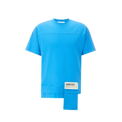 Ambush Logo-pocket Cotton T-shirt In Turquoise