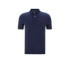 Polo Ralph Lauren Logo Embroidered Slim-fit Polo Shirt Shirt In Blue