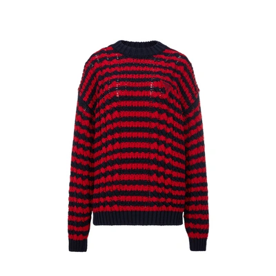 Prada Pull En Maille De Coton In Multicolour