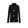 Prada Openwork Viscose Turtleneck Sweater In Black