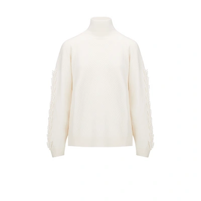 Barrie Roll-neck Cashmere Jumper In White
