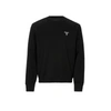 Prada Sweatshirt Aus Technischer Baumwolle In Black