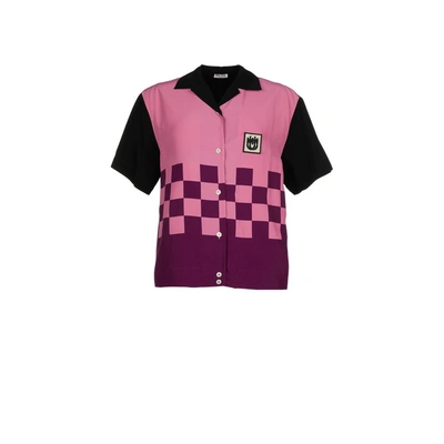 Miu Miu Checkerboard Pongee Shirt