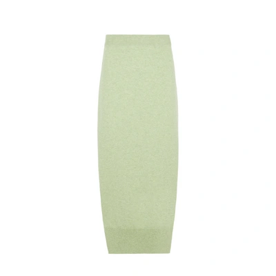 Barrie High-waisted Knitted Midi Skirt In Green