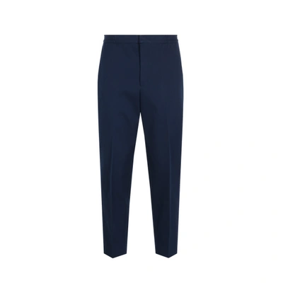Saison Pantalon Slim En Coton In Blue