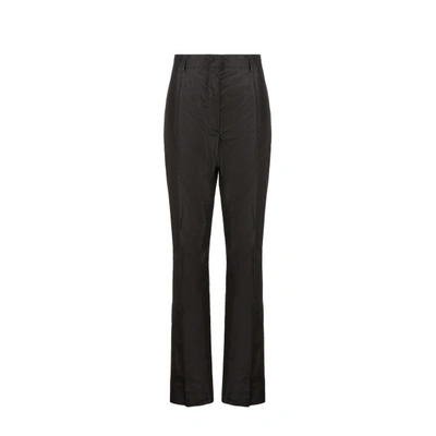 Prada Silk Trousers In Black