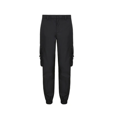 Prada Pantalon Cargo En Nylon In Black