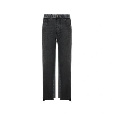 Maison Margiela Straight Leg Step Hem Jeans In Black