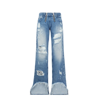 Gmbh Kandi Cotton Denim Jeans With Visible Zips