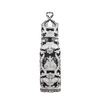Versace Silver Baroque Printed Halter Body-con Midi Dress In Black White