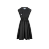 Prada Robe Midi En Re-nylon In Black