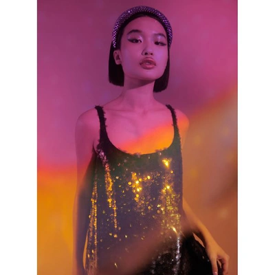 Prada Sequinned Dress In Black