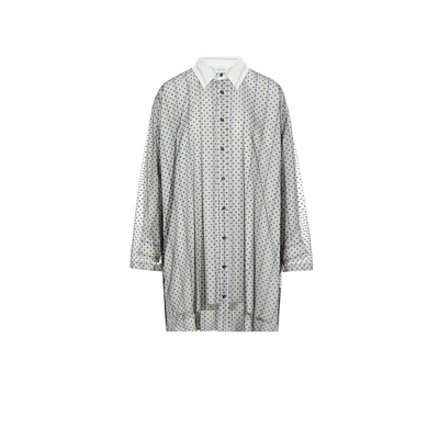 Maison Margiela Dressing Gown-chemise Avec Doublure Voile En Coton
