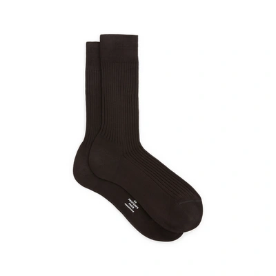 Au Printemps Paris Chaussettes En Coton In Brown