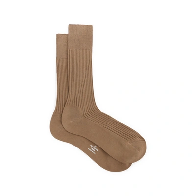 Au Printemps Paris Chaussettes En Coton In Brown