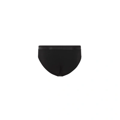 Hom Cotton-blend Briefs In Black