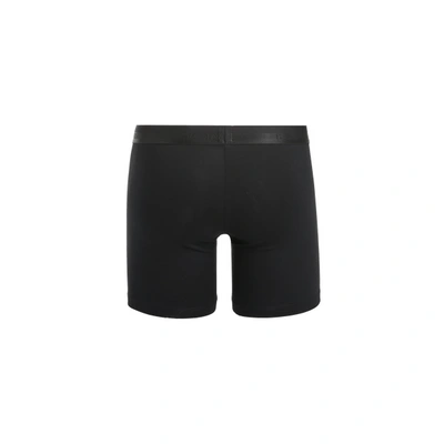 Hom Mid-length Cotton And Modal Boxers In Black