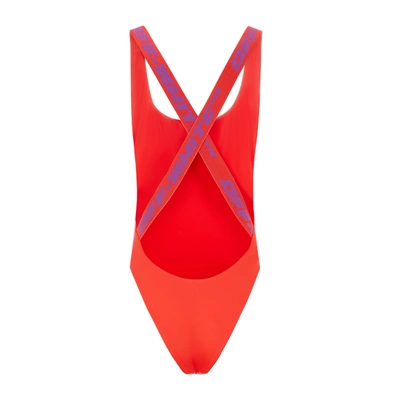 Off-white One-piece Cross-back Swimsuit