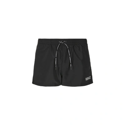 Versace Short-length Swim Shorts With Logo
