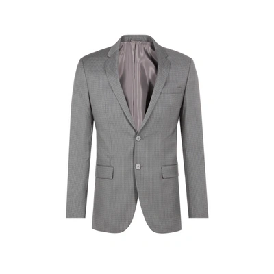 Saison Wool Check Jacket In Grey