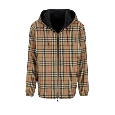 Burberry Reversible Vintage Check Jacket In Nude & Neutrals
