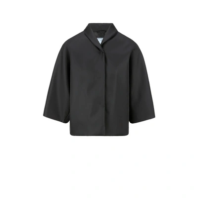 Prada Veste Cape En Re-nylon In Black