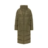 Ganni Doudoune Longue In Military Green