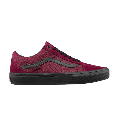 Pre-owned Vans Breana Geering X Skate Old Skool 'port Snakeskin' In Red