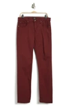 7 For All Mankind Squiggle Slim Fit Pants In Deep Red