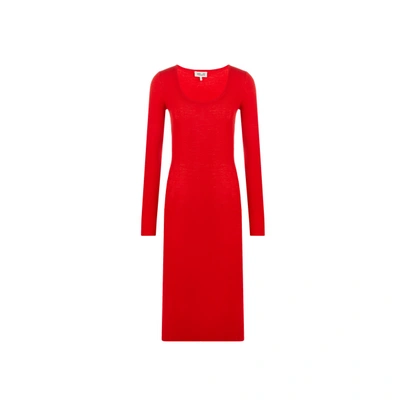 Baum Und Pferdgarten Cecily Merino Wool Dress In Red