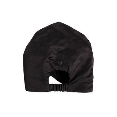 Prada Silk Turban Hat In Black