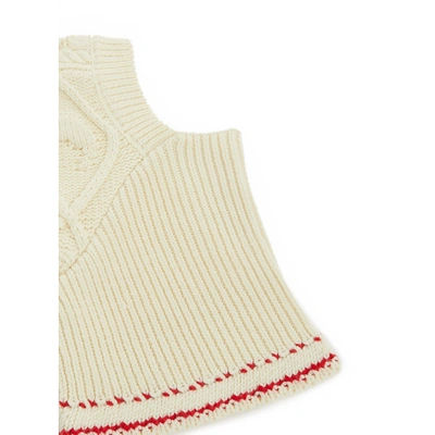 Marine Serre Moon Wool Balaclava In Neutrals