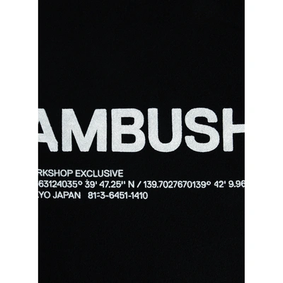Ambush Logo Print Virgin Wool Scarf In Black