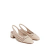 Souliers Martinez Tarragona Woven Leather Ballet Flats In Beige