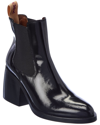 See By Chloé A202 High Heels Ankle Boots In Black Leather In Black