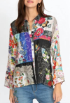 Johnny Was Plus Size Zippy Julia Patchwork-print Shirt In Multi