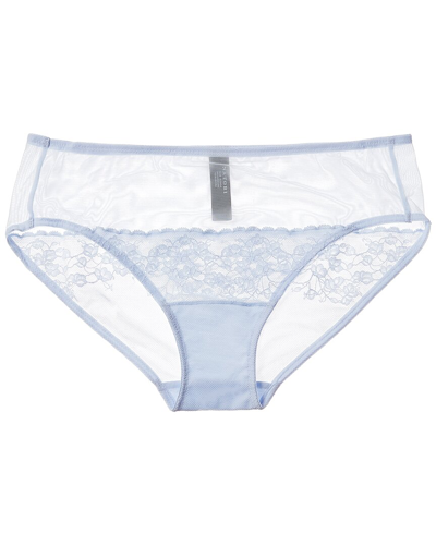 Natori Cherry Blossom Sheer Briefs In Pearl Blue