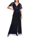 ADRIANNA PAPELL Adrianna Papell Crinkled Mesh Maxi Dress