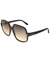 Tom Ford Gradient Square Acetate Sunglasses In Black