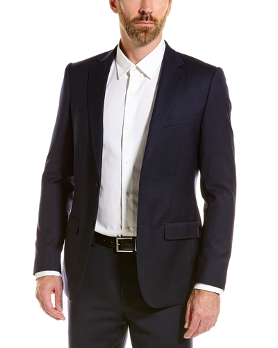 Zanetti Porto Wool-blend Suit With Flat Front Pant In Nocolor