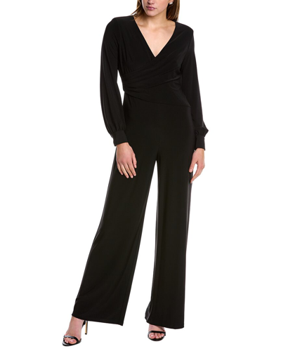 Adrianna Papell Wide Leg Jumpsuit In Black