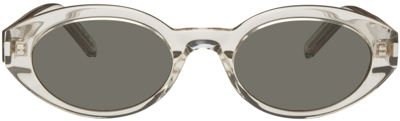 Saint Laurent Beige Sl 567 Sunglasses In Beige-beige-grey