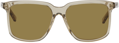 Saint Laurent Tan Sl 480 Sunglasses In 003 Yellow