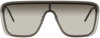 Saint Laurent Unisex Mask Mirrored Shield Metal Sunglasses In Ruthenium