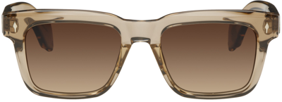 Jacques Marie Mage Square Lens Sunglasses In Ocre