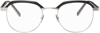 Saint Laurent Silver & Black Sl 124 Glasses In Black-black-transpar