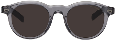 Montblanc Round-frame Tinted Sunglasses In Black