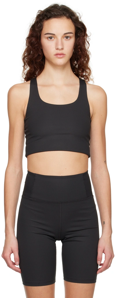 Girlfriend Collective Black Rib Paloma Sport Bra